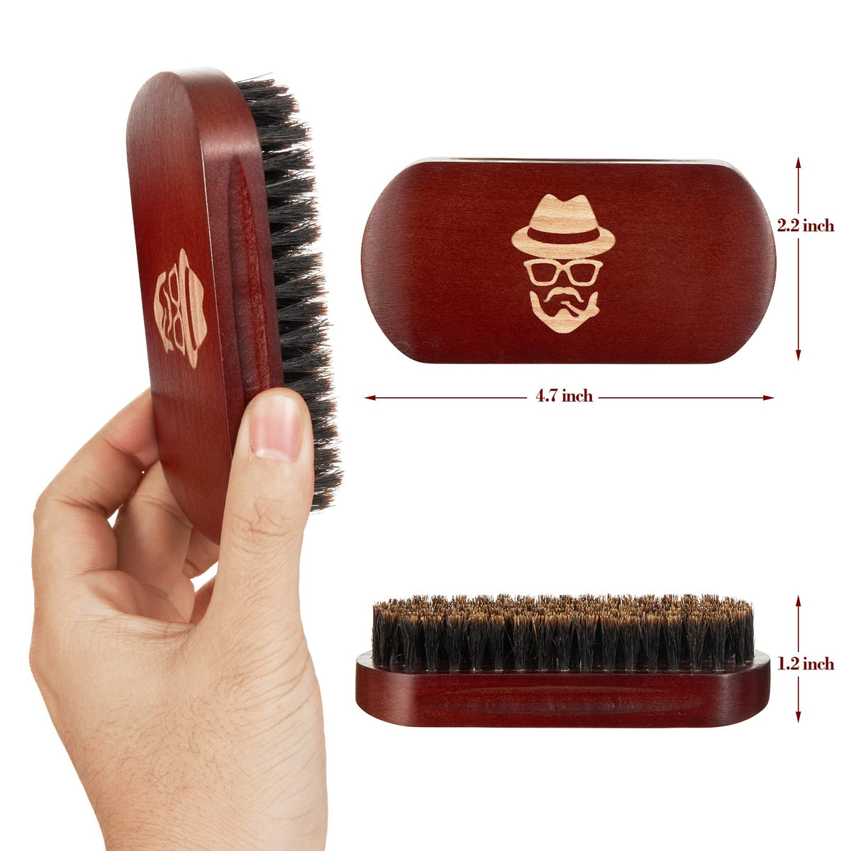 Premium imported beard brush with boar bristles, perfect for grooming and styling facial hair. Elevate your beard care routine.