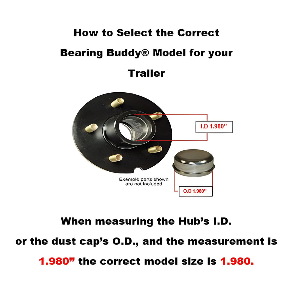 Detailed guide for selecting the correct Bearing Buddy Wheel Bearing Protectors model for your trailer. 100% Authentic, available at Curat Cart.