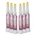 Set of six Beauty Secrets Drip & Clog Proof Nail Glue applicators, designed for precision and lasting use, verified by CuratCart.
