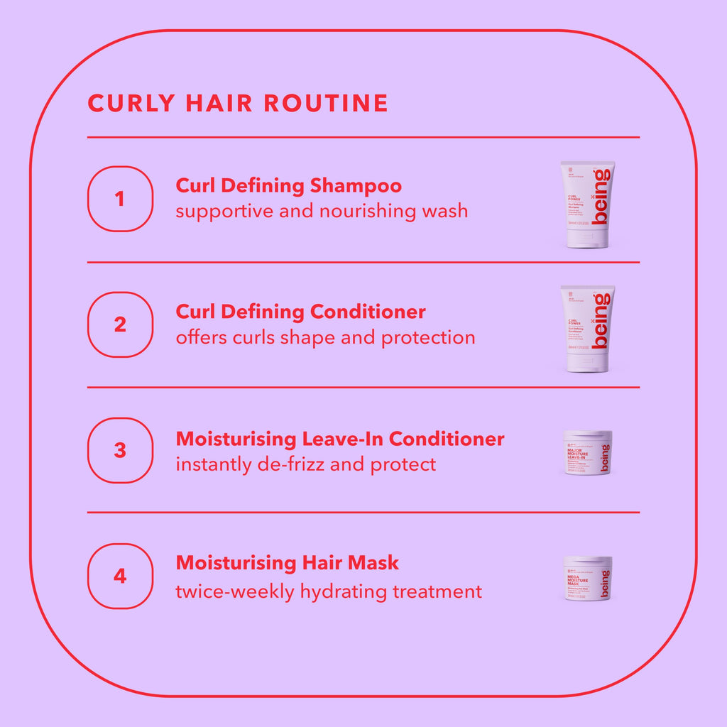 Being Major Moisture Leave-In Conditioner in high-quality packaging, perfect for instant hydration and frizz protection. Available at Curat Cart.