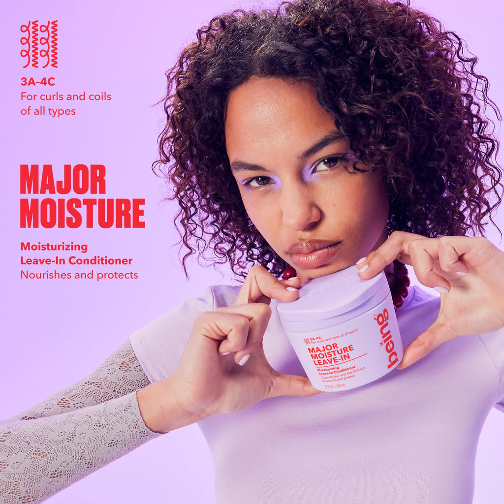 Major Moisture Leave-In Conditioner nourishes and protects curls, ensuring 100% authenticity and availability at Curat Cart.