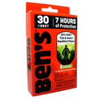 Ben's 30% DEET insect repellent wipes offer 7 hours of protection. Perfect for outdoor adventures. Available at Curat Cart.