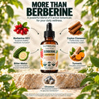 Berberine Complex Liquid Herbal Supplement in high-quality packaging, promoting healthy glucose metabolism. Available at Curat Cart.