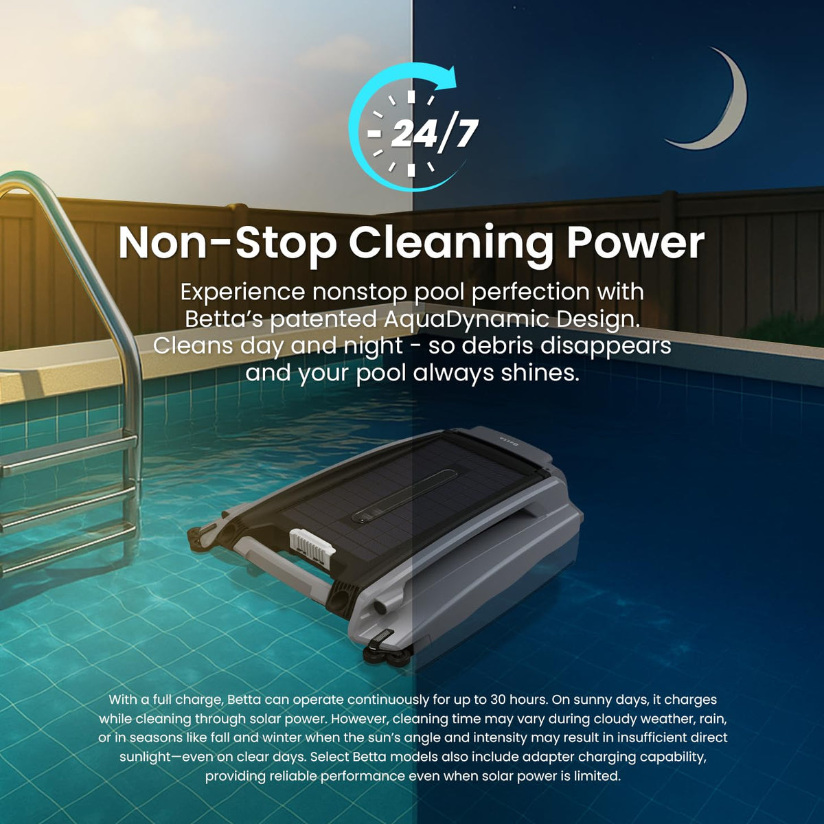 Betta SE Plus Solar Pool Skimmer offers 24/7 cleaning power for pristine pools. 100% Authentic, available at Curat Cart in India.