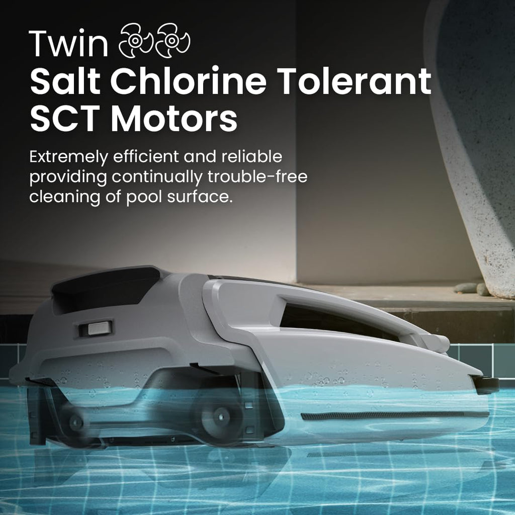 Discover the exclusive Betta SE Plus Solar Pool Skimmer at Curat Cart, featuring twin SCT motors for effortless pool cleaning.