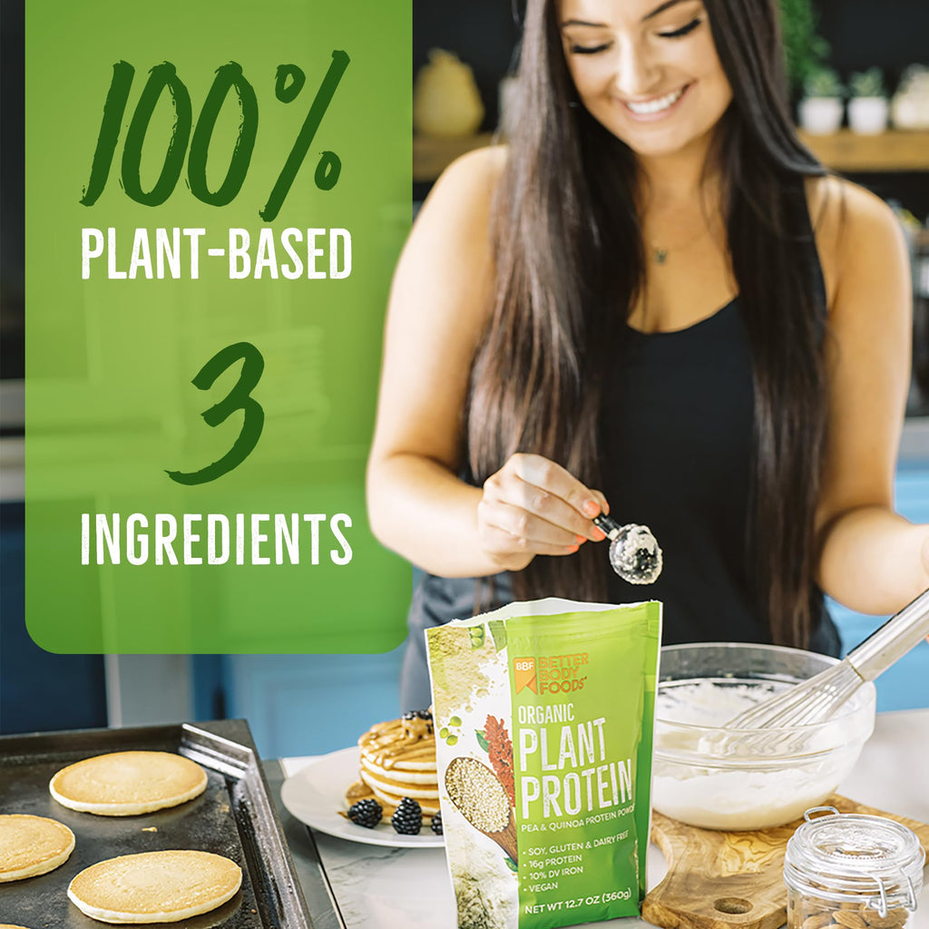 Boost your health with BetterBody Foods Organic Plant Protein, perfect for daily use. Available at Curat Cart.