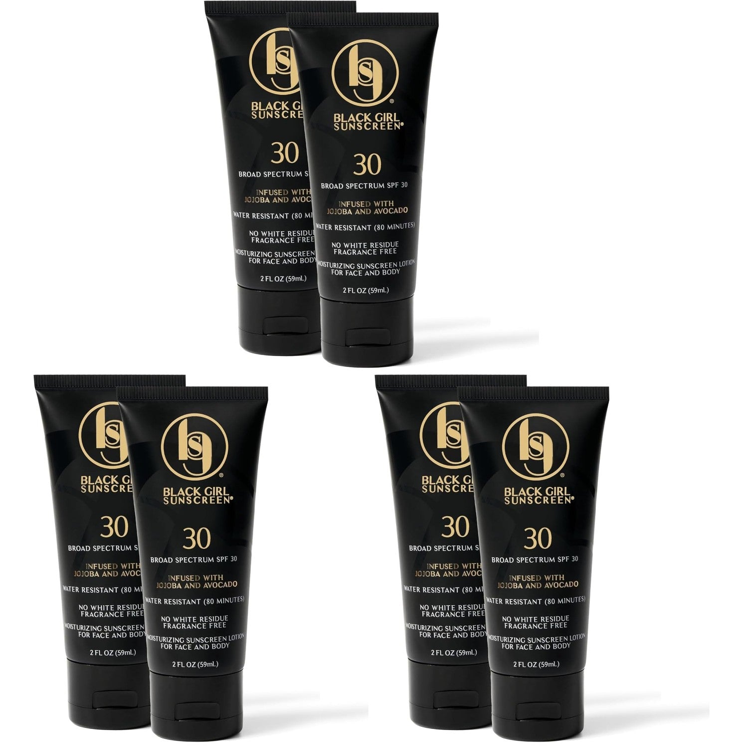 Black Girl Sunscreen SPF 30 Sun Lotion, Face & Body, Travel Size - 2 Fl Oz