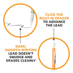 BIC Mechanical Pencils Extra Smooth offer dark, clean writing and a built-in eraser. Perfect for daily use, available at Curat Cart.