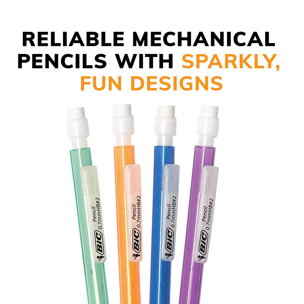 BIC Mechanical Pencils Extra Smooth in vibrant colors, showcasing high-quality packaging for reliable writing. Available at Curat Cart.