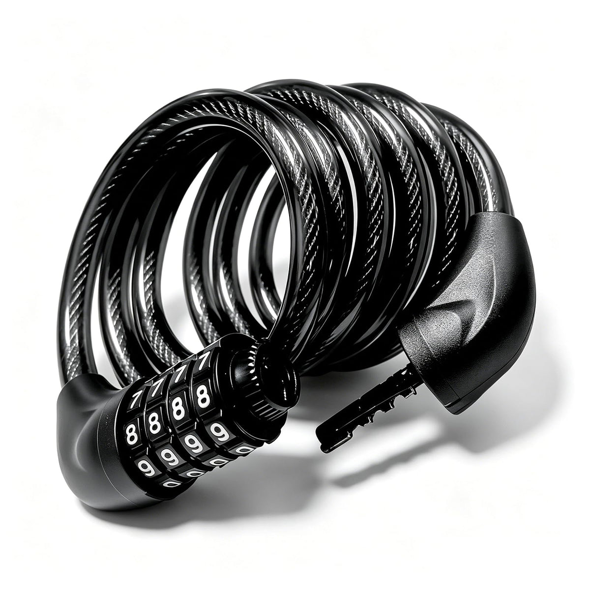 Secure your bike with this premium imported bike cable lock, featuring a durable design and combination mechanism, available at Curat Cart.