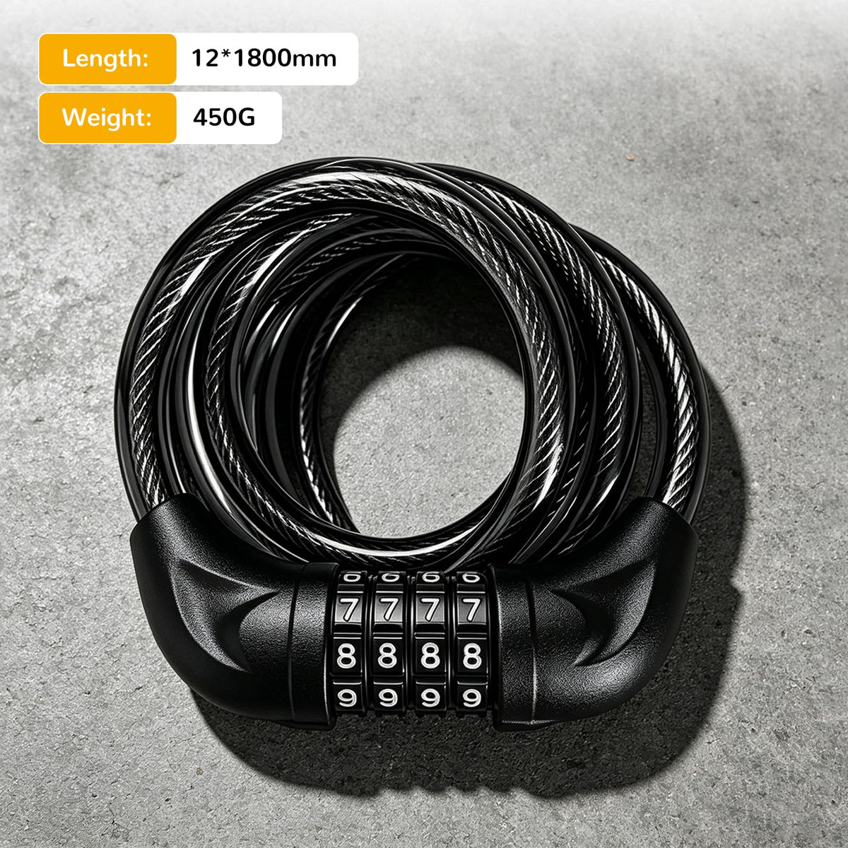 Secure your bike with the heavy-duty Bike Cable Lock, 100% Authentic and available at Curat Cart in India.