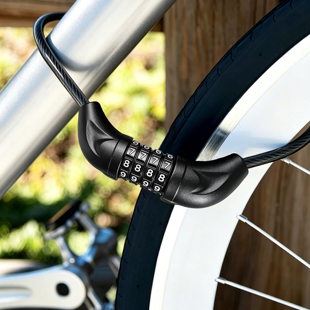 Secure your bike with this heavy-duty cable lock. Perfect for daily use, shop now at Curat Cart for premium protection.