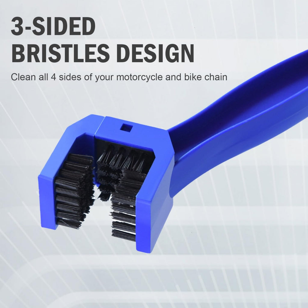 Efficient Chain Washer Cleaning Brush with 3-sided bristles design. 100% Authentic, available at Curat Cart in India.