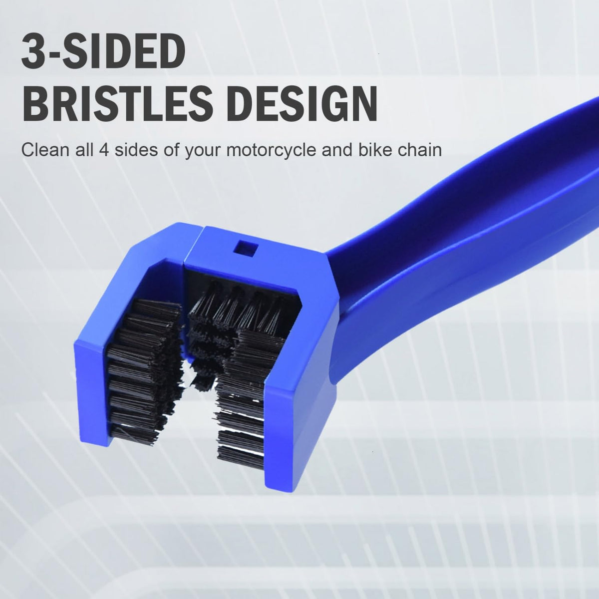 Efficient Chain Washer Cleaning Brush with 3-sided bristles design. 100% Authentic, available at Curat Cart in India.