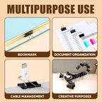 Premium imported Kalerr Binder Clips for multipurpose use in document organization, cable management, and creative projects at Curat Cart.