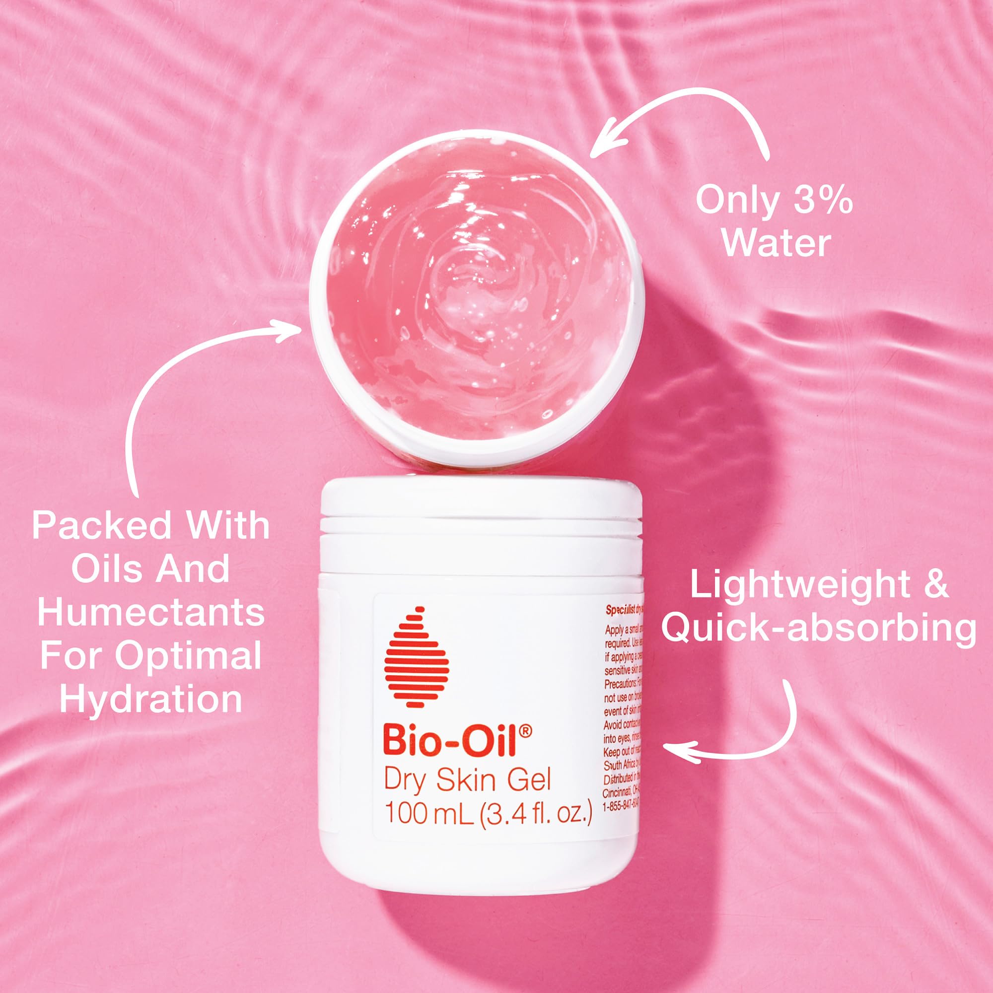 Bio-Oil Dry Skin Gel, 100 mL. Lightweight gel moisturizer with oils for hydration. Available to order online.