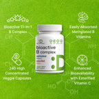 Discover the exclusive Bioactive Vitamin B Complex, featuring 240 concentrated veggie capsules for enhanced bioavailability at Curat Cart.