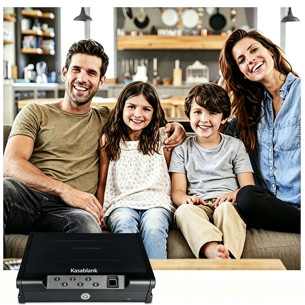 Secure biometric fingerprint handgun safe, 100% Authentic and available in India at Curat Cart. Trustworthy protection for your family.