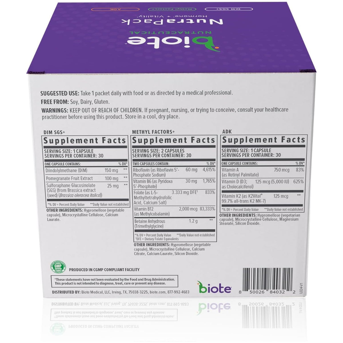 Biote Nutraceuticals NutraPack Hormone Balance, 100% Authentic and available in India at Curat Cart. Supports hormone health effectively.