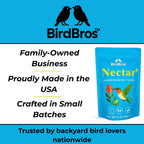 BIRDBROS Hummingbird Nectar Powder, crafted in small batches, is a premium imported favorite at Curat Cart for bird lovers in India.