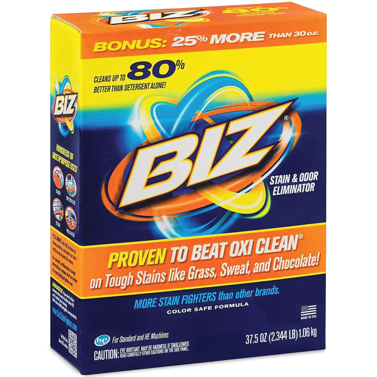 Biz Laundry Detergent Powder, a premium import, effectively tackles tough stains. Available at Curat Cart.