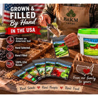B&KM Farms Heirloom Seed Kit, hand-filled in the USA, available in India at Curat Cart. 100% authentic and trusted quality.