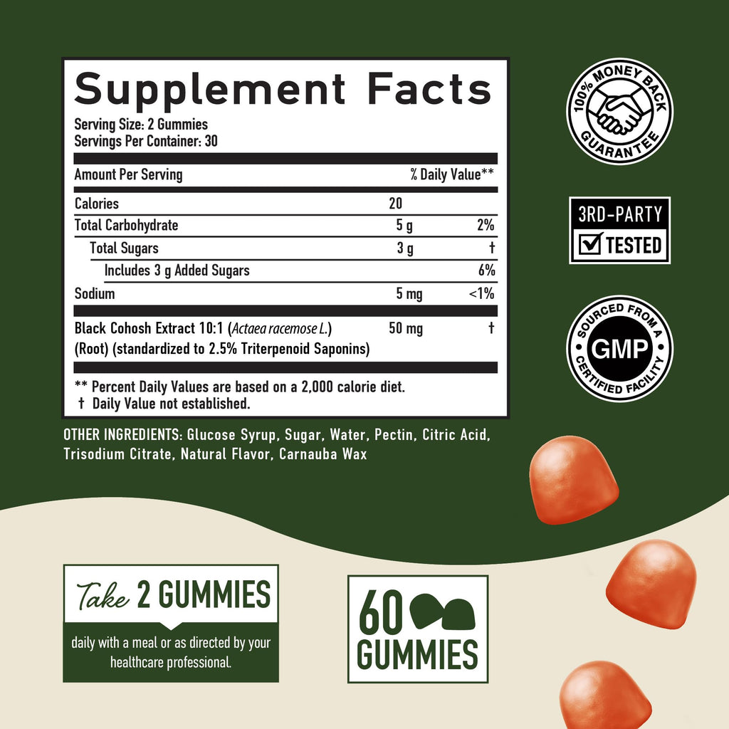 Discover premium imported Black Cohosh Gummies for menopause relief, available at Curat Cart. Experience the difference today.