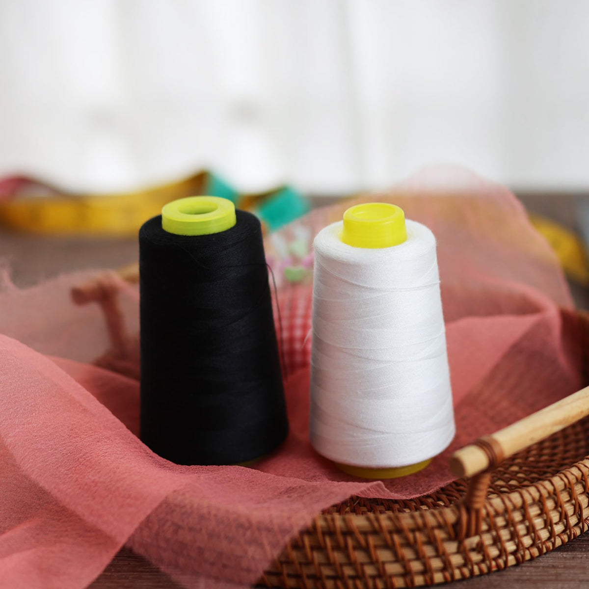 Premium black and white sewing thread available at Curat Cart. 100% Authentic and perfect for all sewing projects in India.