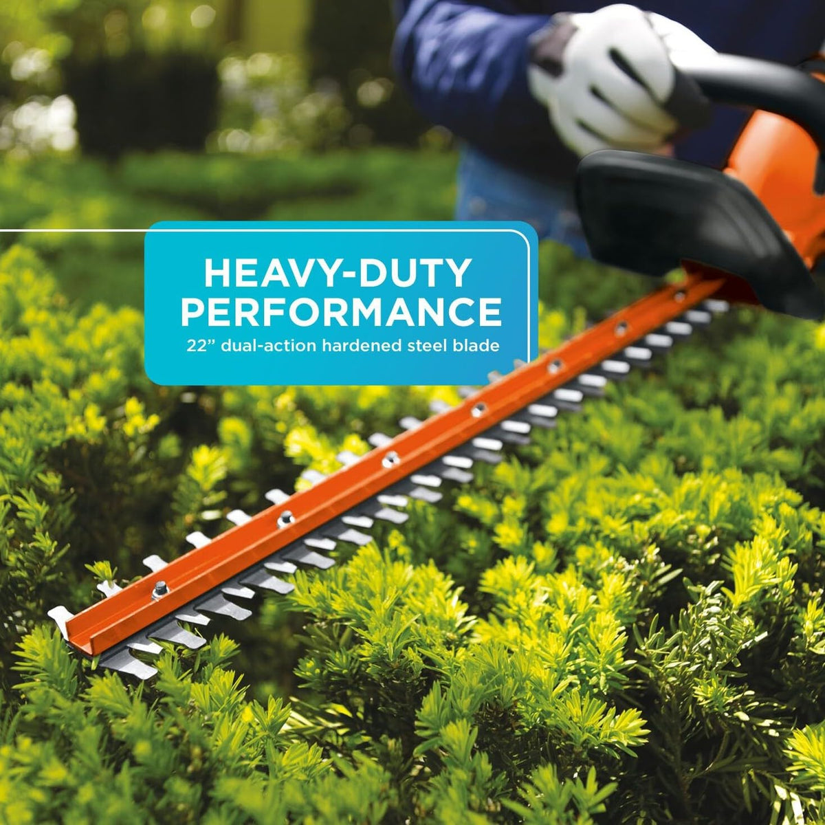 Experience heavy-duty performance with the BLACK+DECKER Cordless Hedge Trimmer, exclusively curated by Curat Cart for your gardening needs.