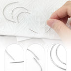 Explore the BlingKingdom Curved Needle Set featuring high-quality stainless steel, ideal for precise stitching. Available at Curat Cart.