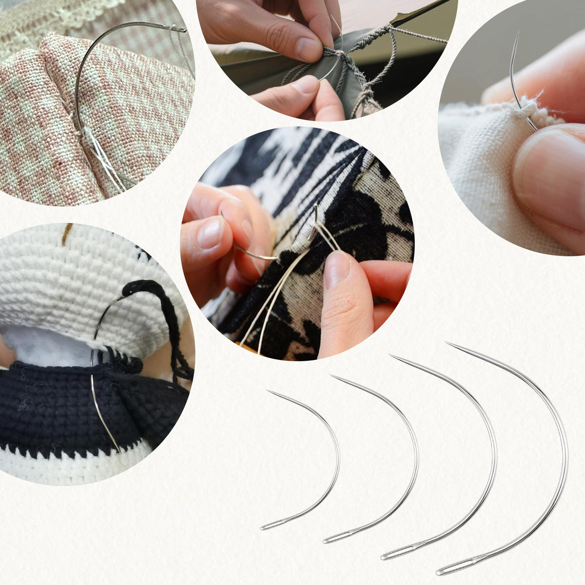 Discover the BlingKingdom Curved Needle Set, specially curated by Curat Cart for effortless sewing and stitching precision.