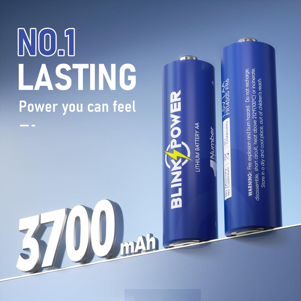 Blinkspower Lithium Batteries AA offer 3700 mAh, ensuring lasting power. 100% Authentic, available at Curat Cart in India.