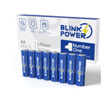 Premium imported Blinkspower Lithium Batteries AA, 8-pack, ensures long-lasting power for your devices. Available at Curat Cart.