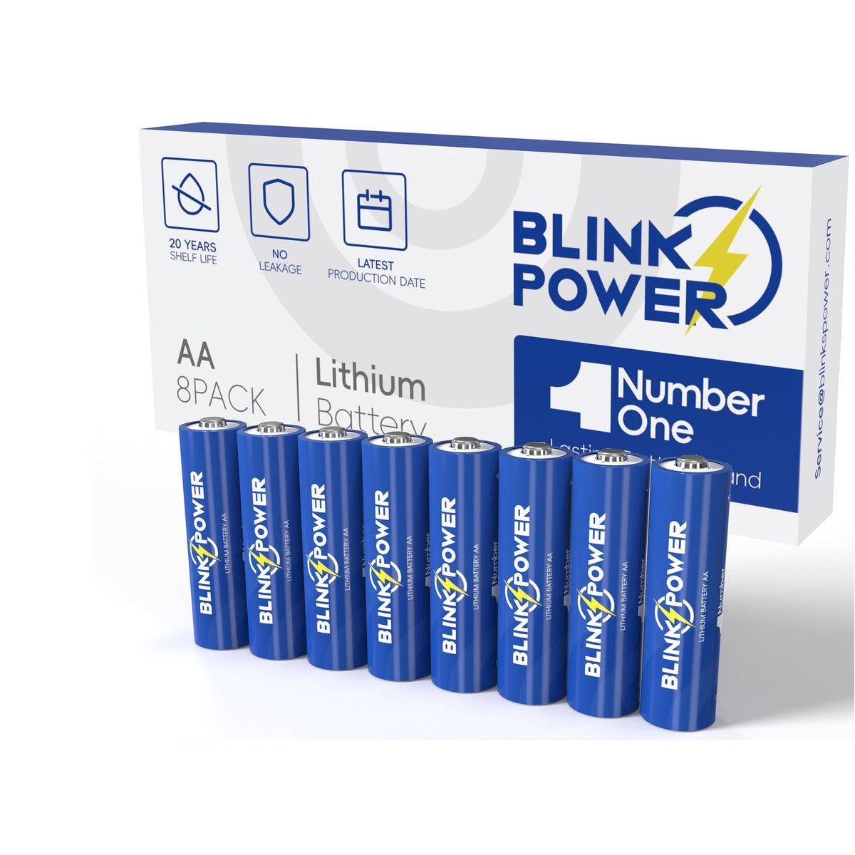 Premium imported Blinkspower Lithium Batteries AA, 8-pack, ensures long-lasting power for your devices. Available at Curat Cart.