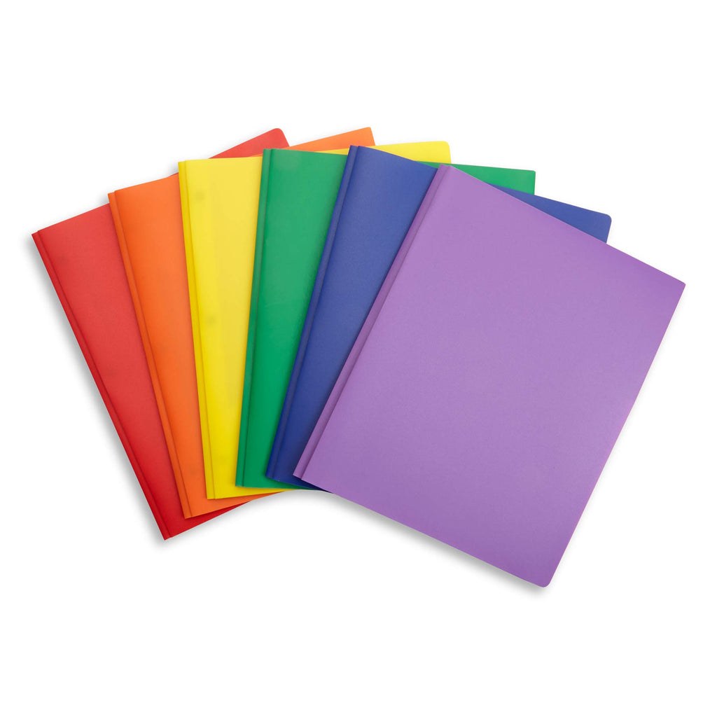 Premium imported Blue Summit Supplies Plastic Pocket Folders in vibrant colors, available at Curat Cart for organized storage.