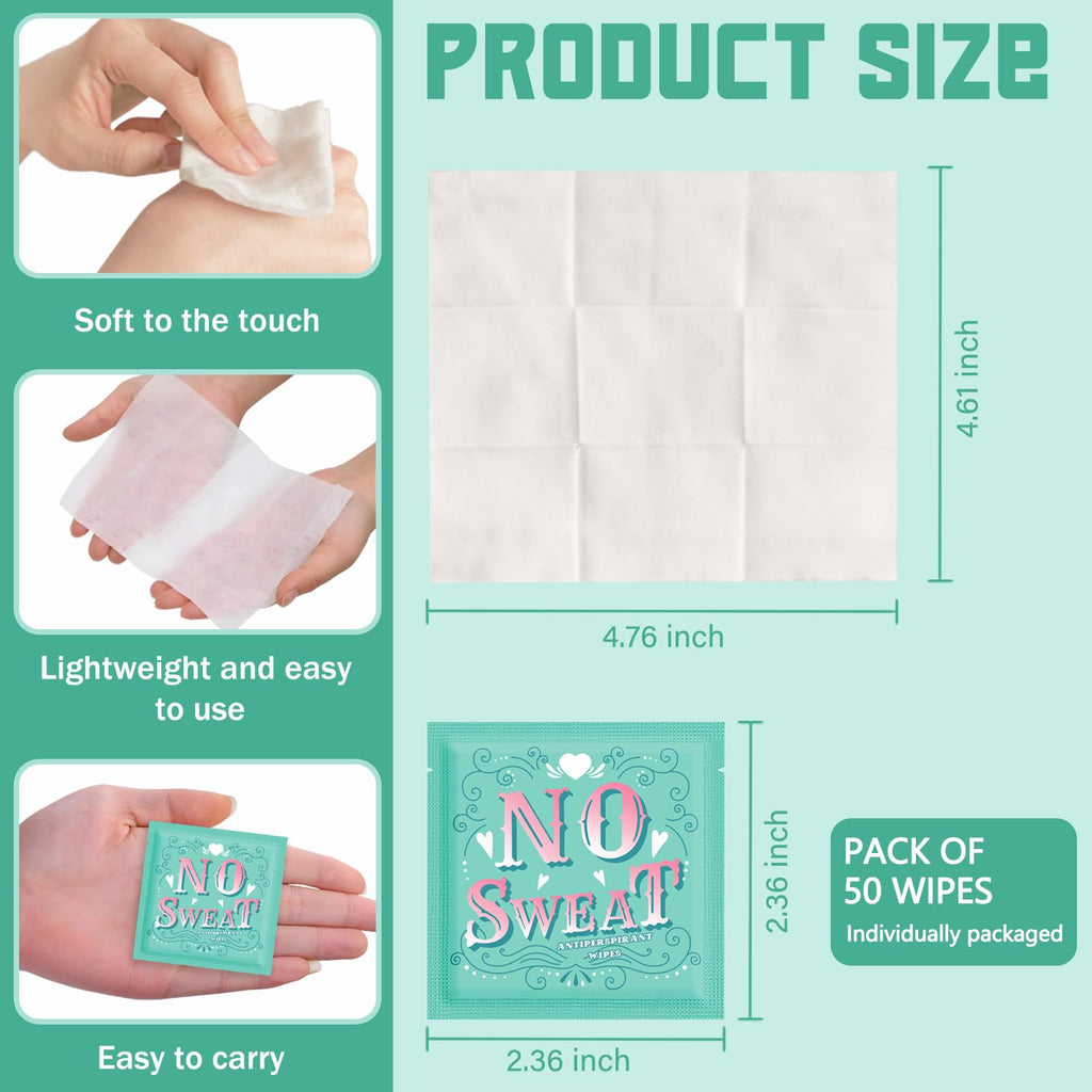 Pack of 50 soft and lightweight antiperspirant body wipes. Ideal for refreshing on-the-go. Available for online order in India.