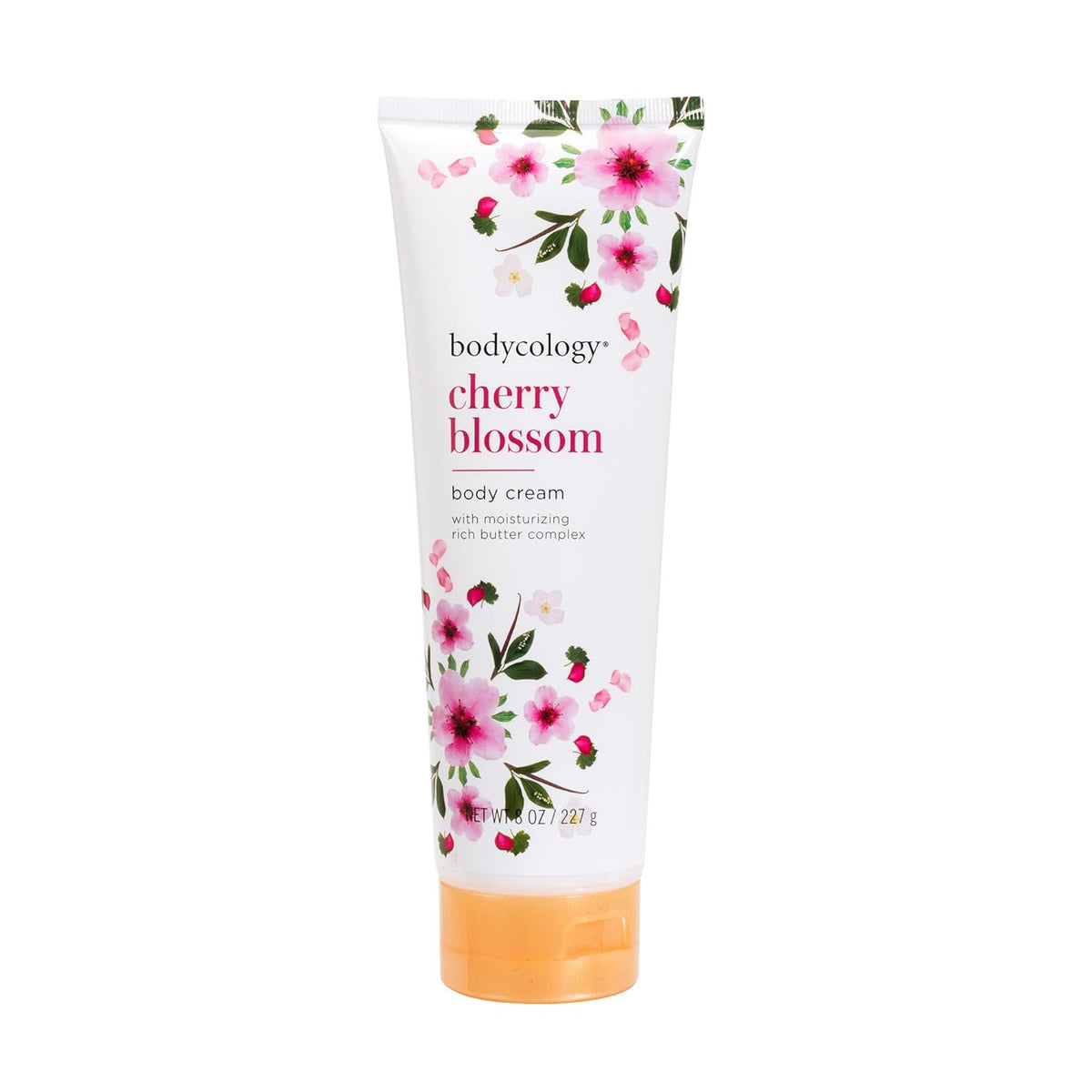 Bodycology Cherry Blossom Body Cream, enriched with moisturizing rich butter complex. Verified by CuratCart for quality assurance.