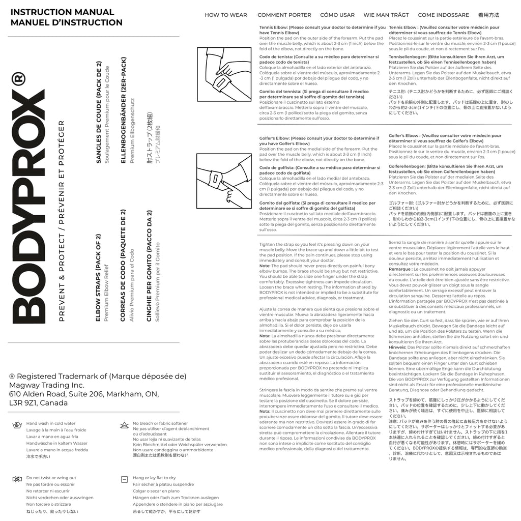 Bodyprox Elbow Brace for pain relief, designed for maximum comfort. 100% Authentic and available at Curat Cart in India.