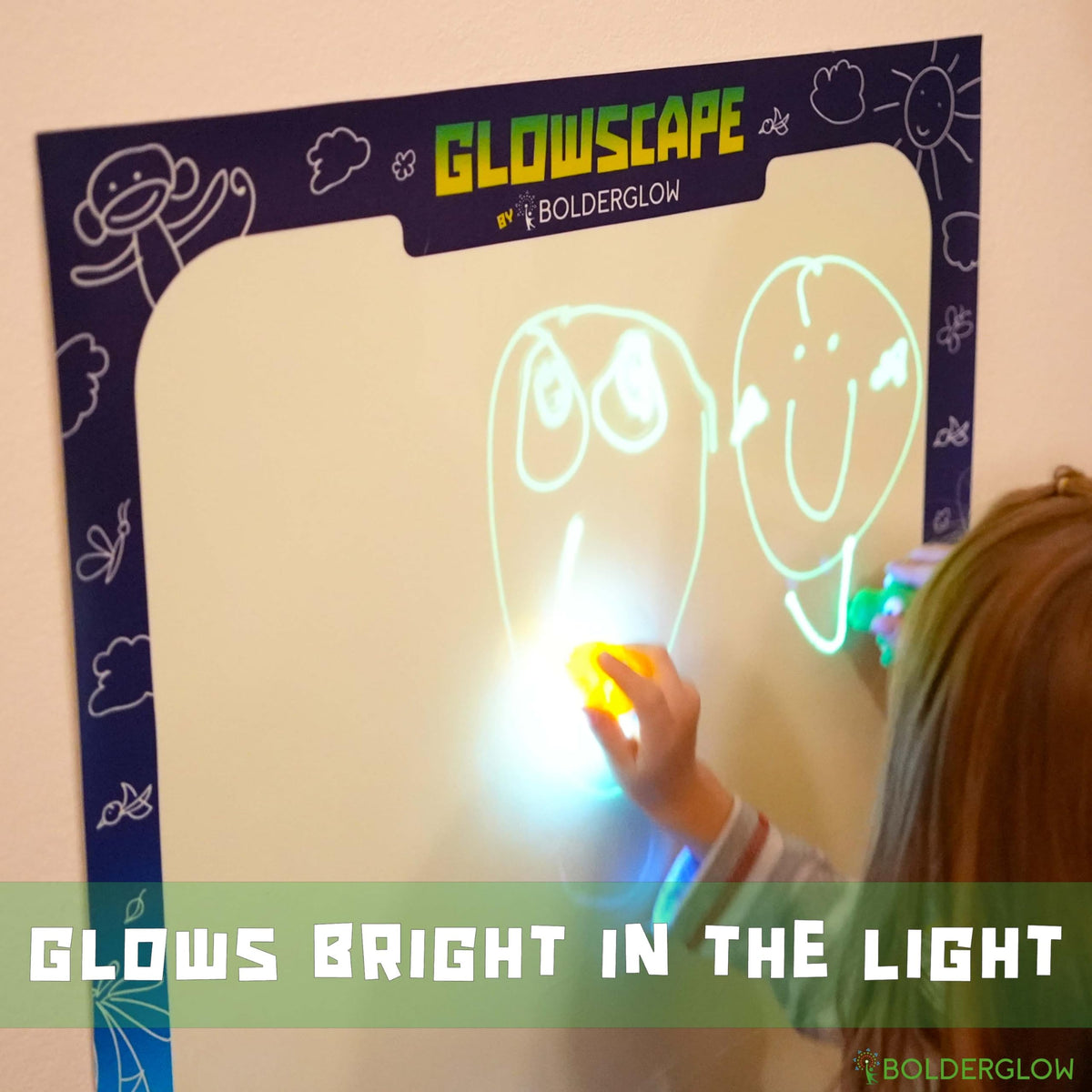 Discover the Bolderglow Glowscape Drawing Surface, a premium imported creative tool for kids, available at Curat Cart.