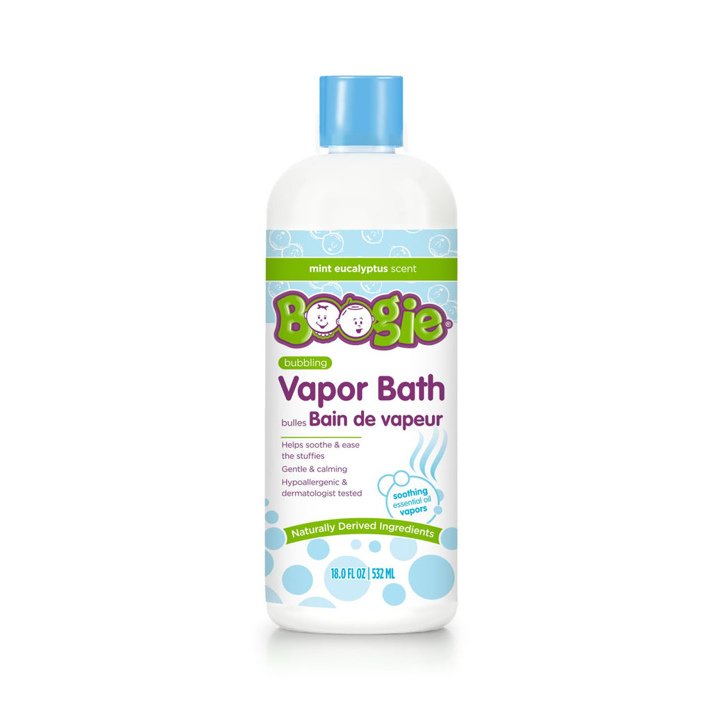 Boogie Bubbling Vapor Bath in mint eucalyptus scent, 100% Authentic and available in India at Curat Cart. Soothes and calms skin.