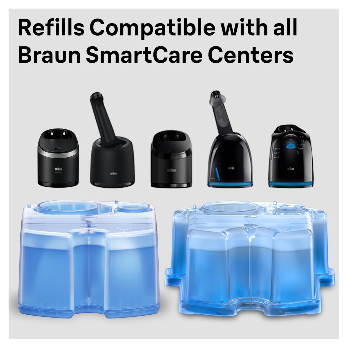 Discover Braun Clean & Renew refill cartridges, compatible with all Braun SmartCare Centers. Verified by CuratCart.
