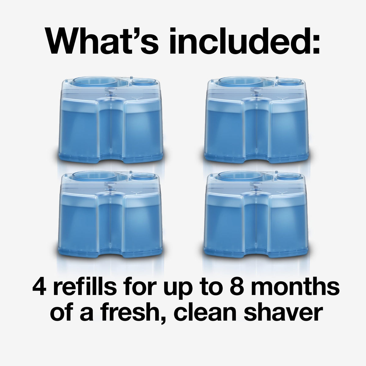 Order Braun Clean & Renew refill cartridges online in India for up to 8 months of a fresh, clean shaver.