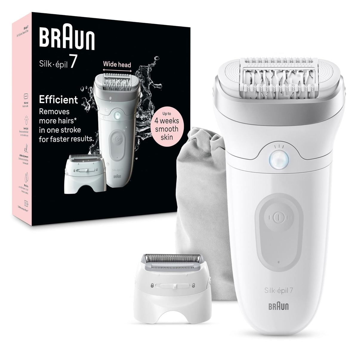 Discover the Braun Silk-épil 7 epilator, designed for efficiency. Order online in India for smooth skin lasting weeks.