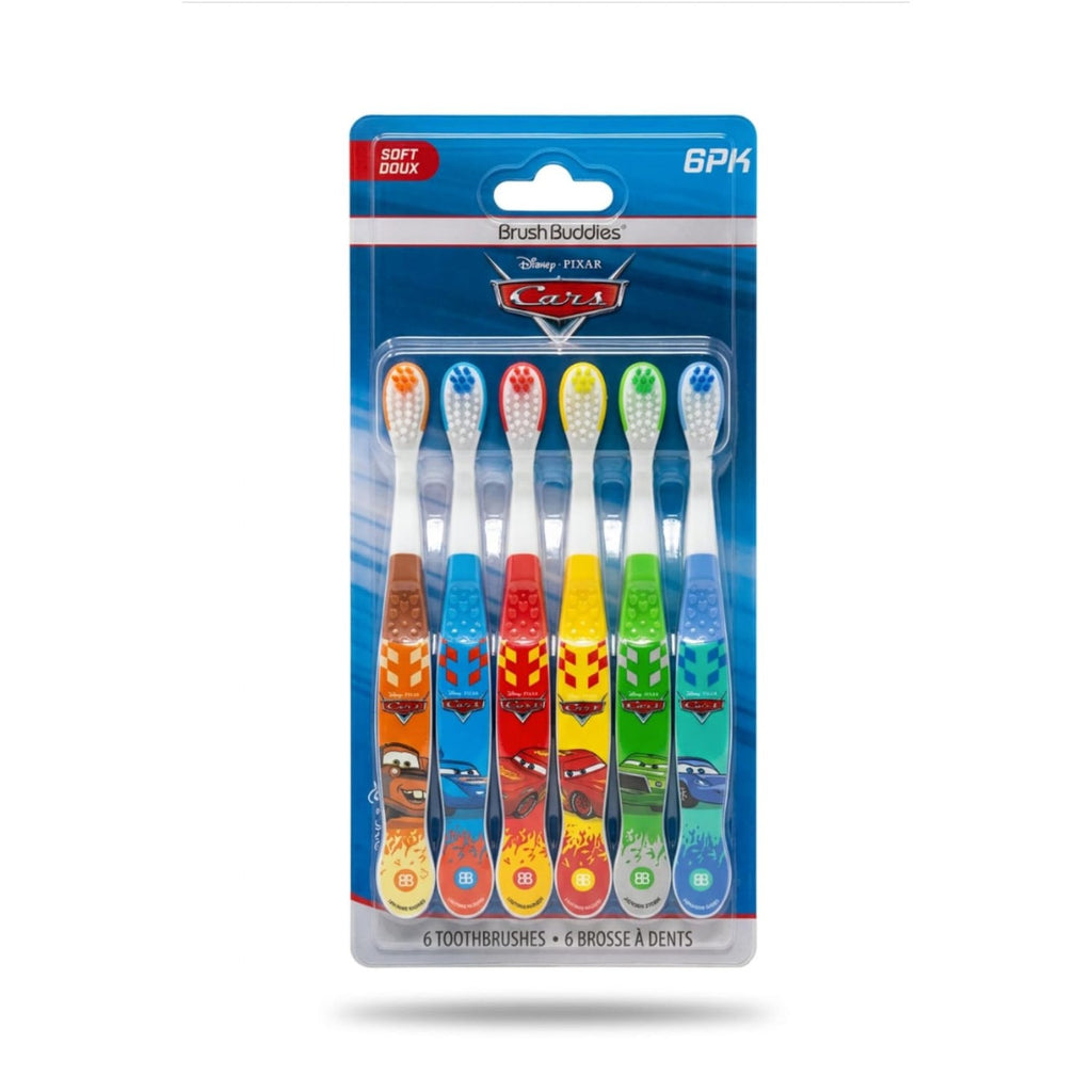 Brightly colored Disney Pixar Cars toothbrushes, perfect for daily use. Available at Curat Cart to upgrade your oral care routine.