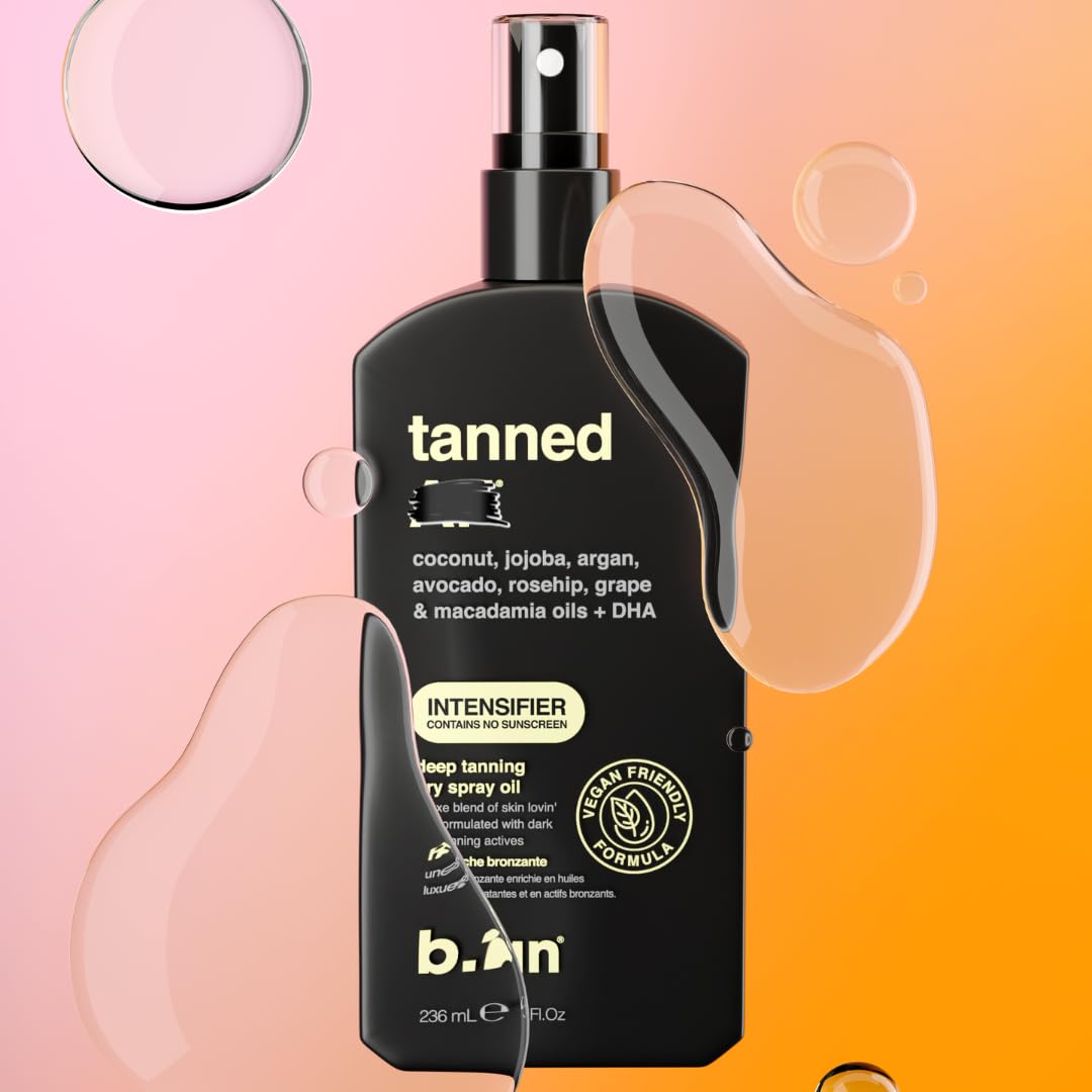 b.tan 0 SPF Tanning Oil for a deep tan, featuring oils like coconut and jojoba. Trusted by CuratCart for quality.