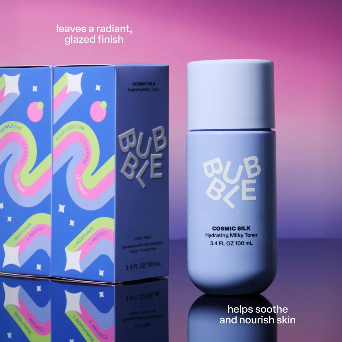 Discover Bubble Skincare Cosmic Silk Toner, perfect for daily use to soothe and nourish your skin. Available at Curat Cart.
