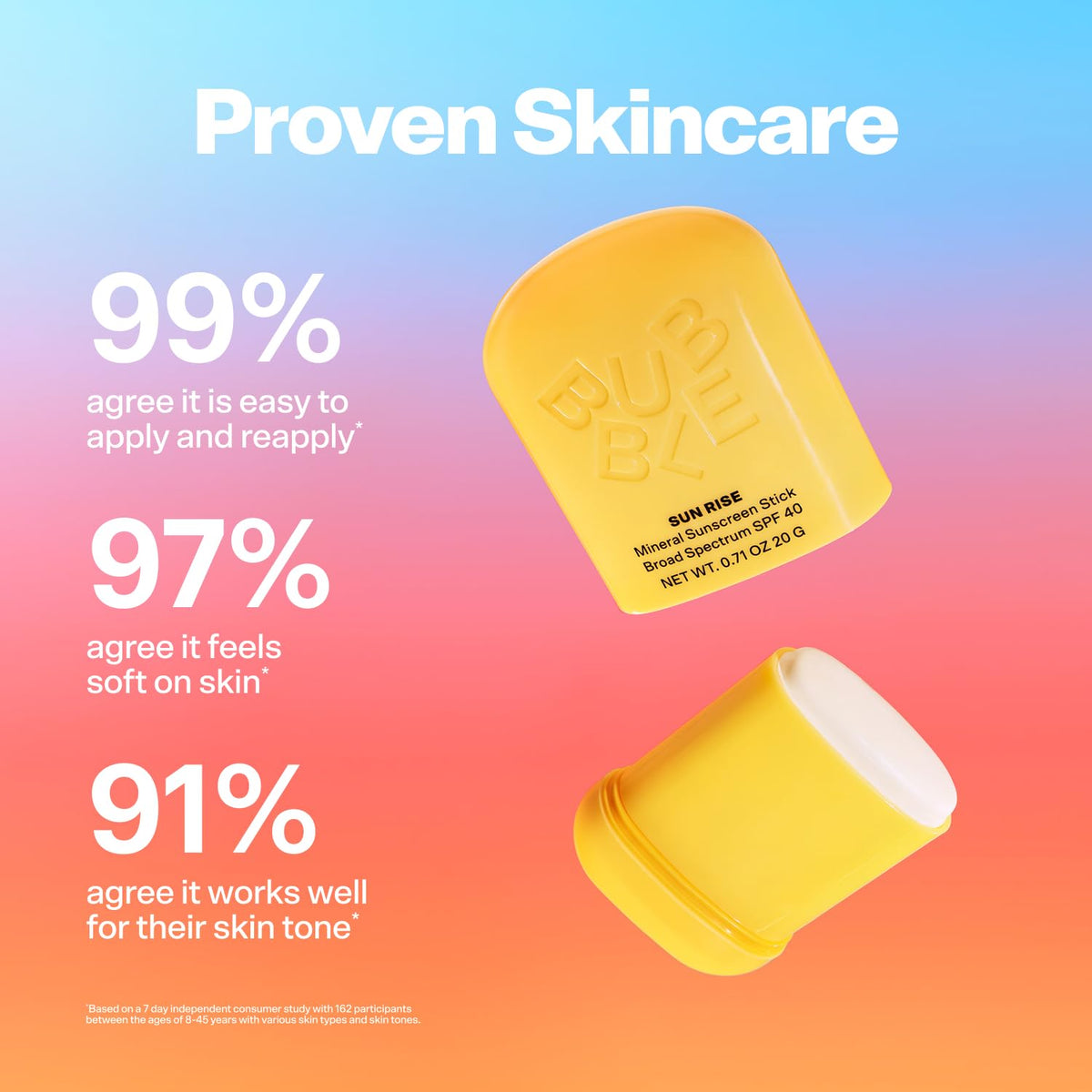 Bubble Skincare Mineral Face Sunscreen offers high-quality protection with vibrant packaging, available at Curat Cart. Perfect for easy application.