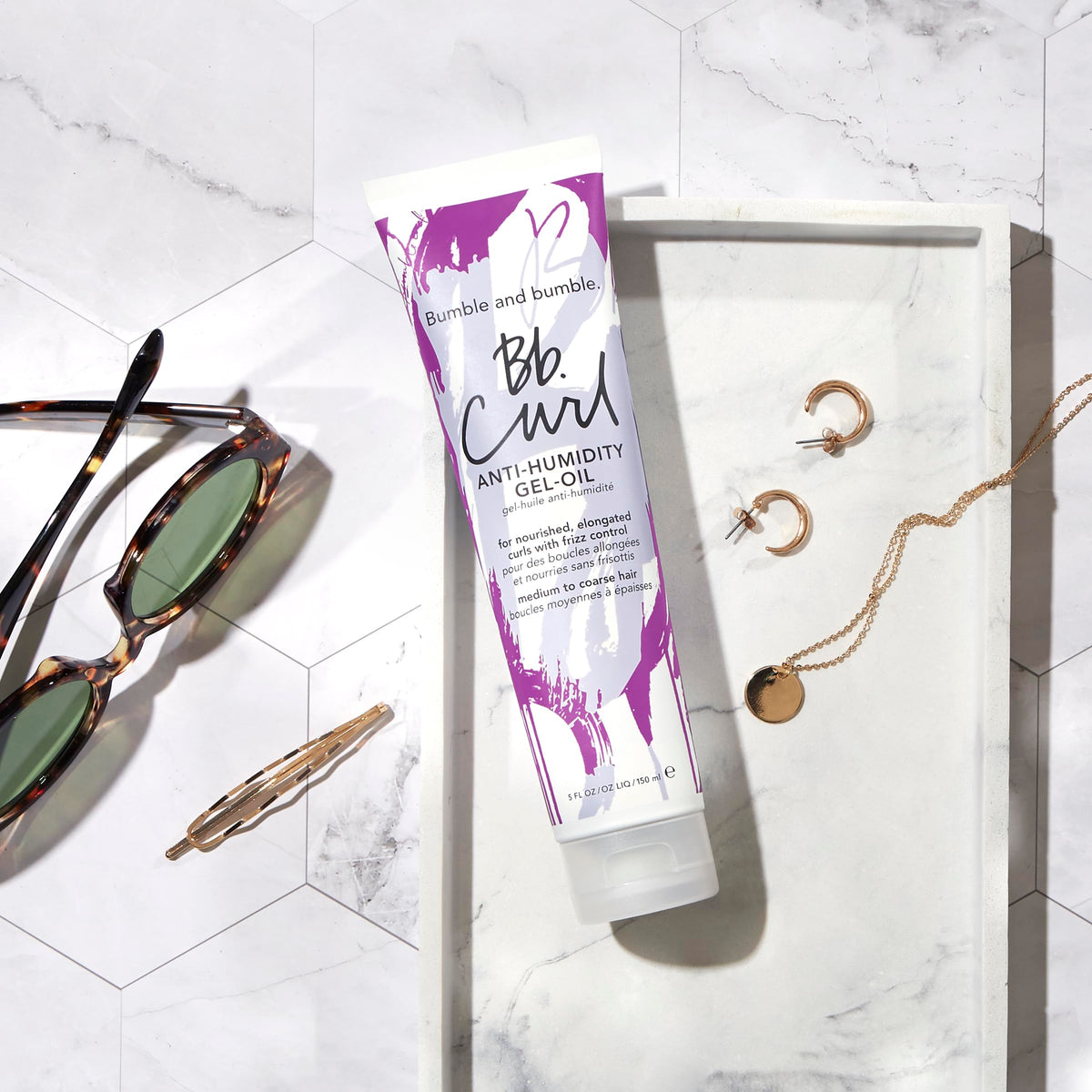 Bumble and bumble Curl Anti-Humidity Gel-Oil, a premium imported product from Curat Cart, perfect for frizz control in humid climates.