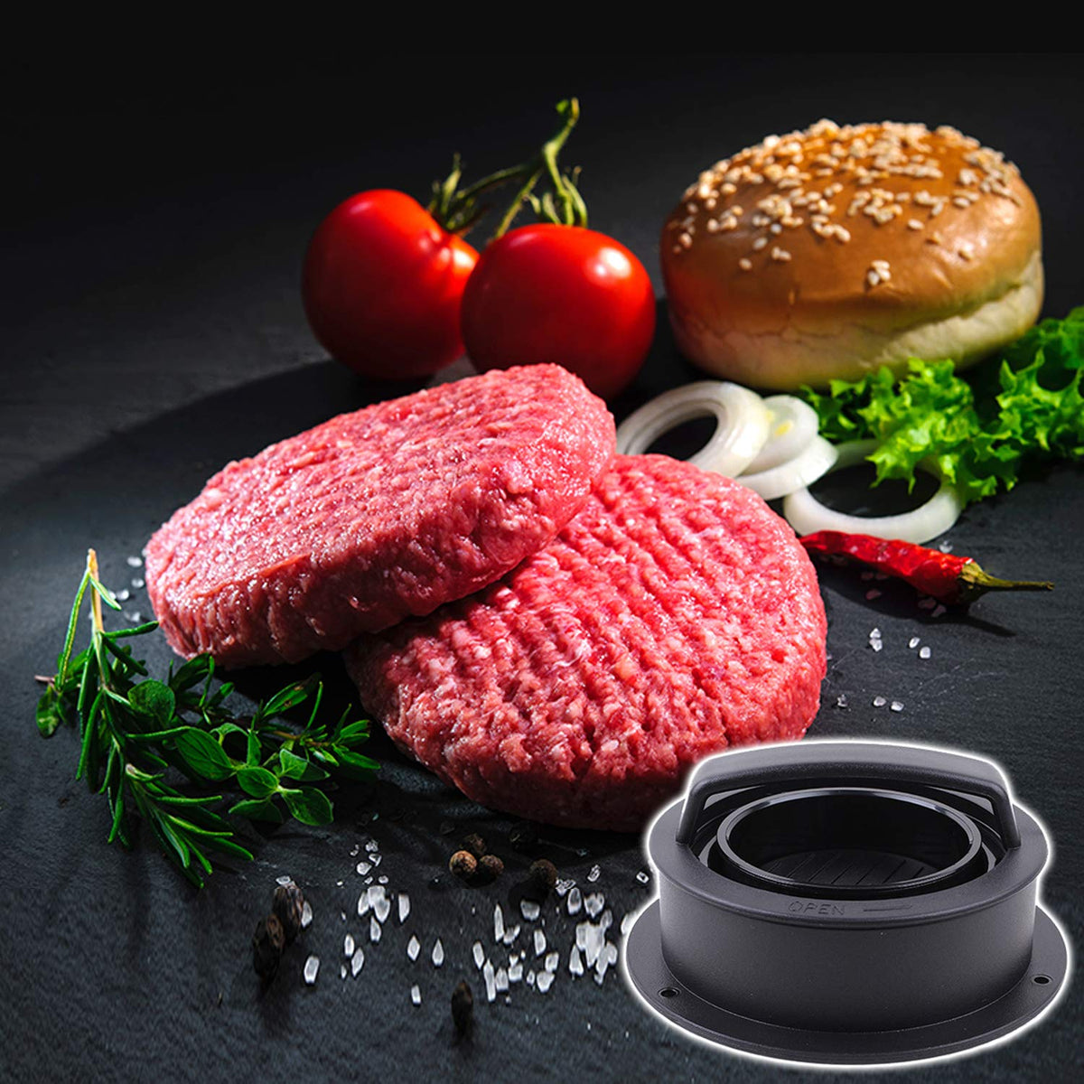 Create perfect burgers with the Burger Press Hamburger Patty Maker. Ideal for daily use, available at Curat Cart.