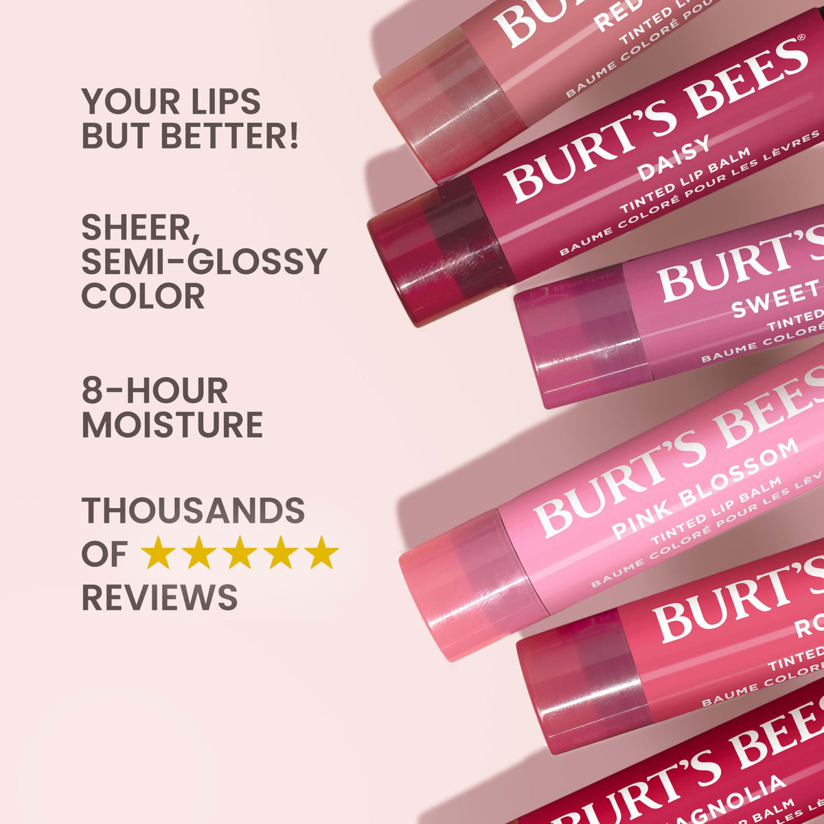 Premium imported Burt's Bees Lip Tint Balm offers sheer color and 8-hour moisture, loved by thousands of users.